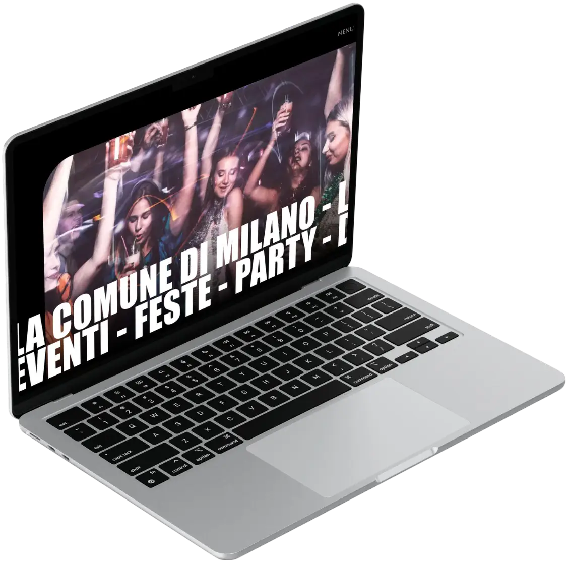 Web design per sito eventi con interfaccia moderna